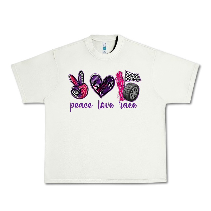 Peace Love Race Urban Heavy Tee by texasbilliewilder | Teevron