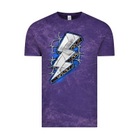 Cloud Purple volleyball lightning bolt Vintage Tee - Zillion Design Studio