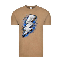 Vintage Coffee volleyball lightning bolt Vintage Tee - Zillion Design Studio