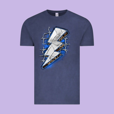 Volleyball Lightning Bolt Vintage Tee Designed By Zillion Design Studio