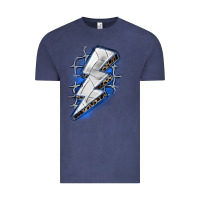 Vintage Denim volleyball lightning bolt Vintage Tee - Zillion Design Studio