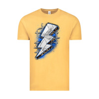 Vintage Mustard volleyball lightning bolt Vintage Tee - Zillion Design Studio