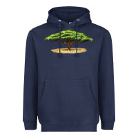 Navy acacia tree Heavyweight Hoodie - LillyAllenDesigns