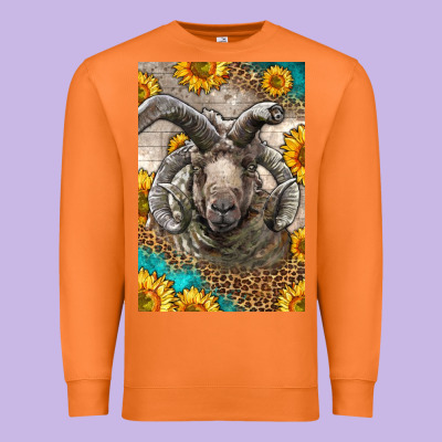 Western Navajo Churro Sheep Premium Sweatshirt Designed By Lillyallendesigns
