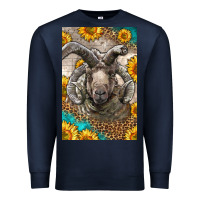Navy Western Navajo Churro Sheep Premium Sweatshirt - LillyAllenDesigns
