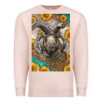 Pale Pink Western Navajo Churro Sheep Premium Sweatshirt - LillyAllenDesigns
