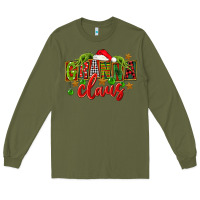 Army Green Christmas granna claus Long Sleeve Tee - FaDigitalArtStudio