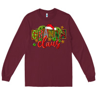 Burgundy Christmas granna claus Long Sleeve Tee - FaDigitalArtStudio