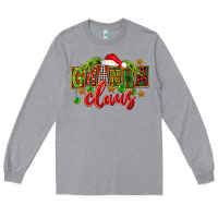 Heather Grey Christmas granna claus Long Sleeve Tee - FaDigitalArtStudio