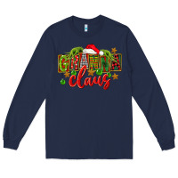 Navy Christmas granna claus Long Sleeve Tee - FaDigitalArtStudio