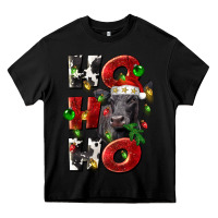 Black Christmas ho ho ho black angus Heavy Core Tee - LillyAllenDesigns