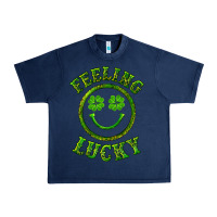 Navy feeling lucky with leopard Urban Heavy Tee - RanaPortraitStore