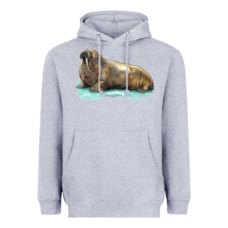 Walrus Heavyweight Hoodie by LillyAllenDesigns | Teevron