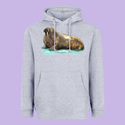 Walrus Heavyweight Hoodie Designed By Lillyallendesigns