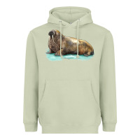 Matcha Walrus Heavyweight Hoodie - LillyAllenDesigns