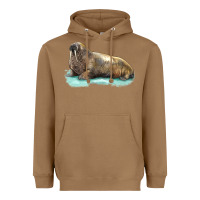 Toasted Coconut Walrus Heavyweight Hoodie - LillyAllenDesigns