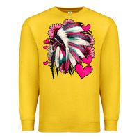 Lemon indian headdress with hearts valentine's day Premium Sweatshirt - Jasminsmagicworld