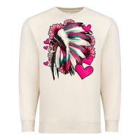 Sandshell indian headdress with hearts valentine's day Premium Sweatshirt - Jasminsmagicworld