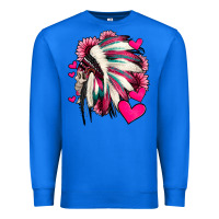 True Royal indian headdress with hearts valentine's day Premium Sweatshirt - Jasminsmagicworld