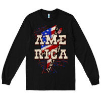 Black America 4th of July Long Sleeve Tee - CowGirlArtShop