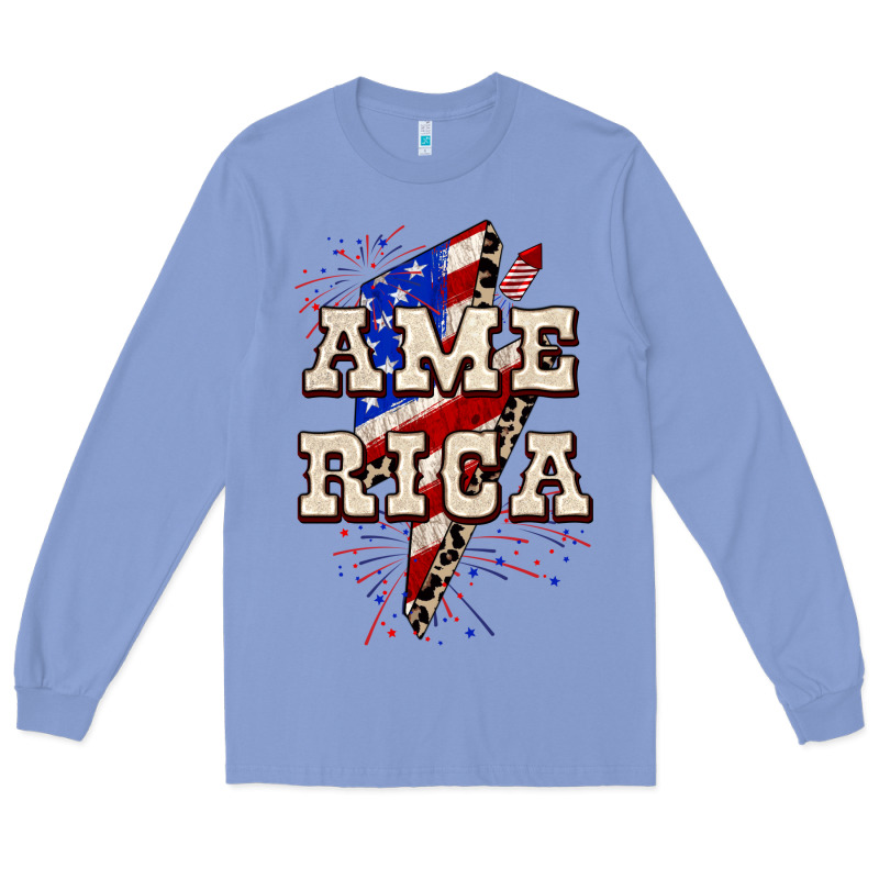 America 4th Of July Long Sleeve Tee by CowGirlArtShop | Teevron