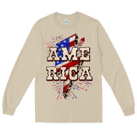 Mushroom America 4th of July Long Sleeve Tee - CowGirlArtShop