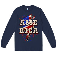 Navy America 4th of July Long Sleeve Tee - CowGirlArtShop