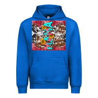 Cobalt mama cowhide  sunflowers Urban Hoodie - LillyAllenDesigns