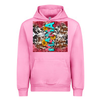 Fuchsia Pink mama cowhide  sunflowers Urban Hoodie - LillyAllenDesigns