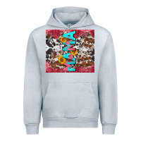 Heather Grey mama cowhide  sunflowers Urban Hoodie - LillyAllenDesigns