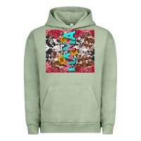 Pigment Oil Green mama cowhide  sunflowers Urban Hoodie - LillyAllenDesigns