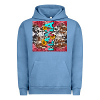 Pigment Pebble Blue mama cowhide  sunflowers Urban Hoodie - LillyAllenDesigns