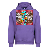 Tulip mama cowhide  sunflowers Urban Hoodie - LillyAllenDesigns