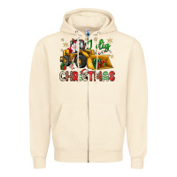 Sandshell i dig Christmas bulldozer santa Zipper Hoodie - JahusDesignShop
