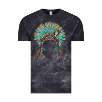 Cloud Black native american headdress turquise Vintage Tee - BarkalooDesign