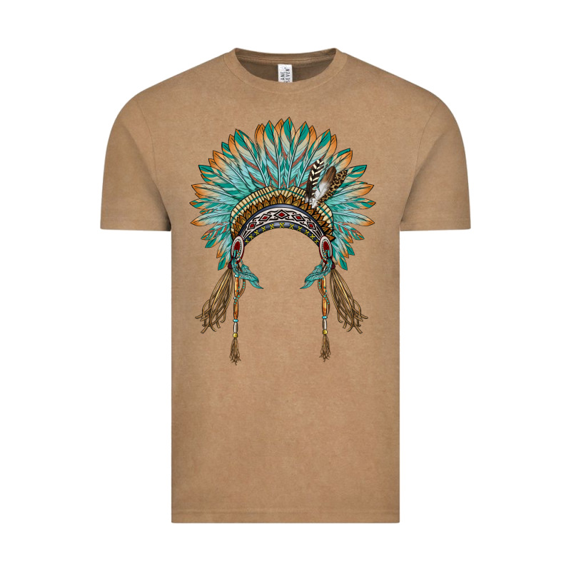 Native American Headdress Turquise Vintage Tee by BarkalooDesign | Teevron