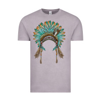 Vintage Zinc native american headdress turquise Vintage Tee - BarkalooDesign