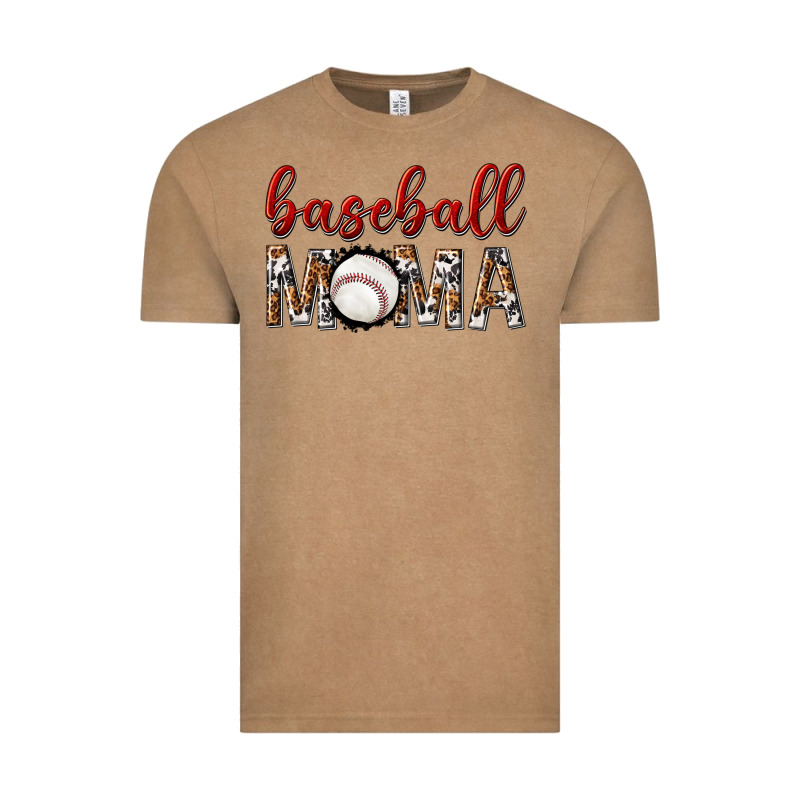 Baseball Mama With Leopard Vintage Tee by texasbilliewilder | Teevron
