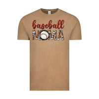 Vintage Coffee baseball mama with leopard Vintage Tee - texasbilliewilder