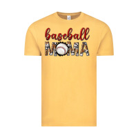 Vintage Mustard baseball mama with leopard Vintage Tee - texasbilliewilder