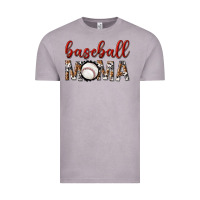 Vintage Zinc baseball mama with leopard Vintage Tee - texasbilliewilder