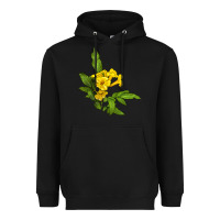Black yellow elder flower Heavyweight Hoodie - LillyAllenDesigns