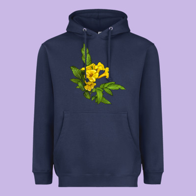 Yellow Elder Flower Heavyweight Hoodie Designed By Lillyallendesigns