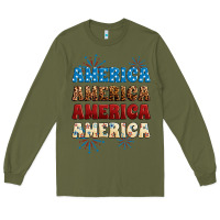 Army Green Western America Long Sleeve Tee - Neo Western