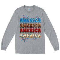 Heather Grey Western America Long Sleeve Tee - Neo Western