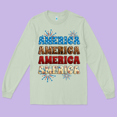 Western America Long Sleeve Tee Designed By Neo Western