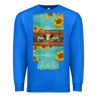 True Royal mom hereford cattle sunflowers on tooled leather slim can cooler Premium Sweatshirt - BarkalooDesign
