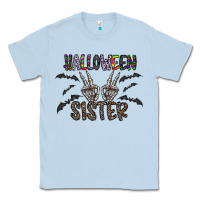 Dusty Blue halloween sister Classic Tee - CowhideDigitalArt