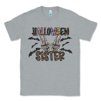 Heather Grey halloween sister Classic Tee - CowhideDigitalArt