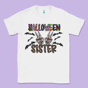 Halloween Sister Classic Tee Designed By Cowhidedigitalart